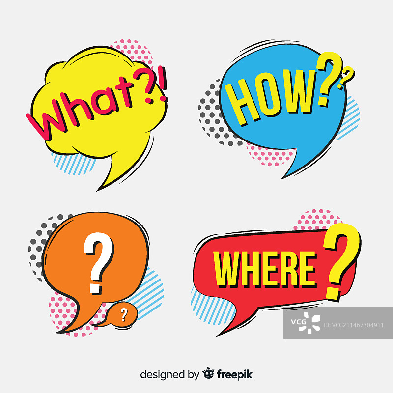 带有问题的对话气泡图片素材