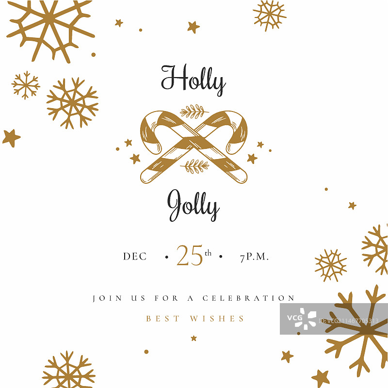 节日圣诞方形宣传单模板图片素材