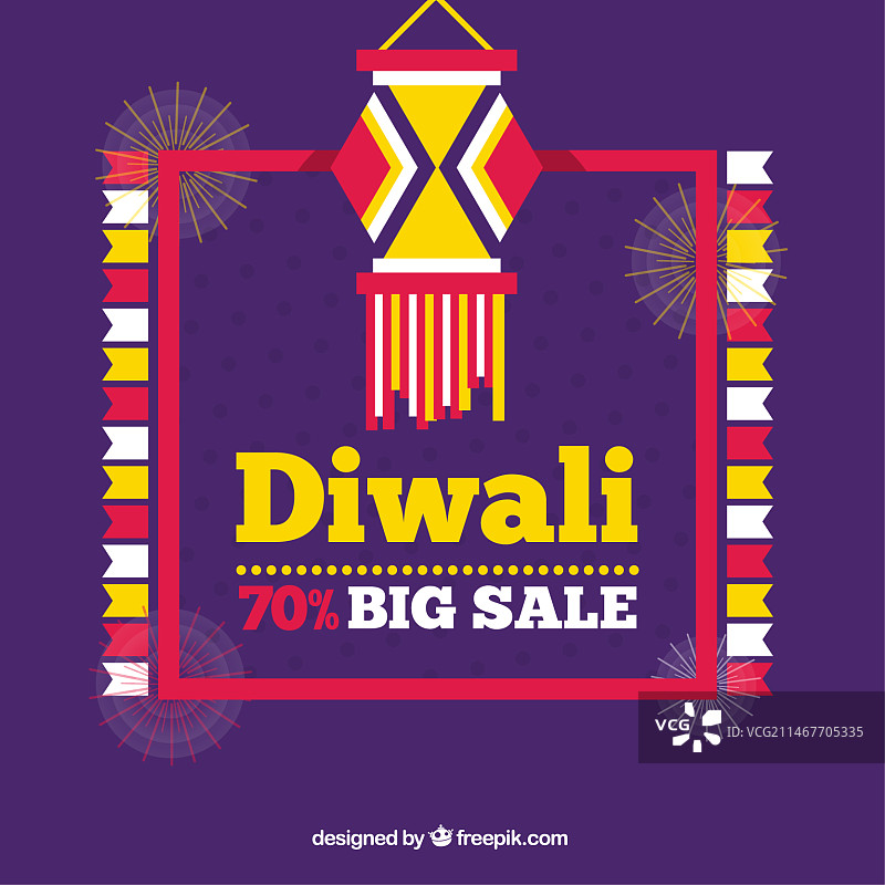 排灯节促销紫色背景图片素材