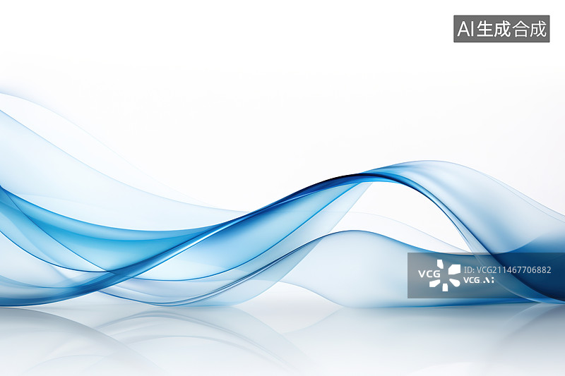 【AI数字艺术】蓝色的礼物丝带图片素材