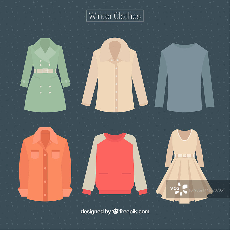 男女冬季服装合集图片素材