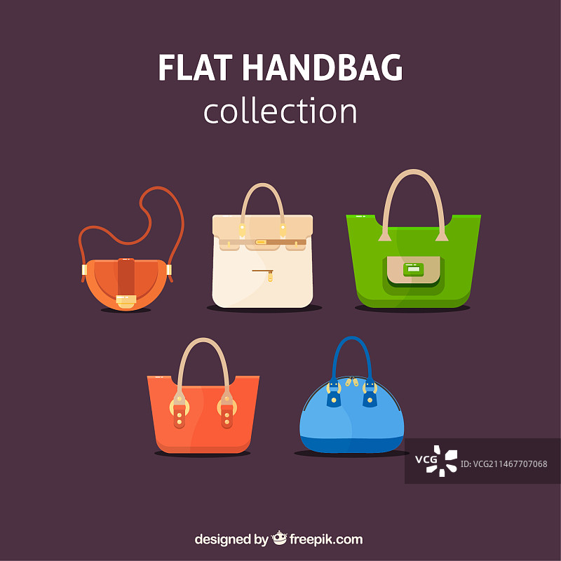 扁平风格手提包系列图片素材