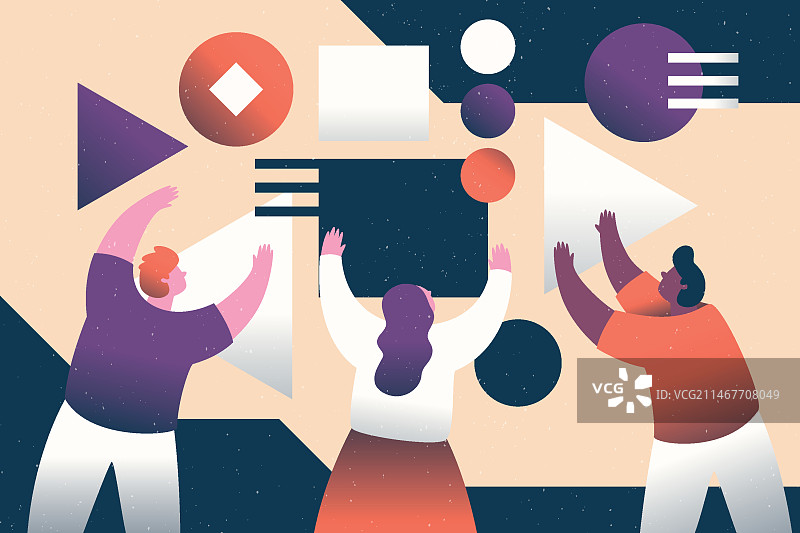 团队合作项目插画图片素材