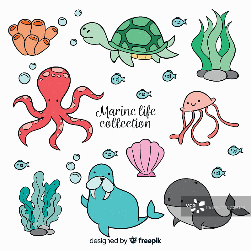 海洋生物角色合集图片素材
