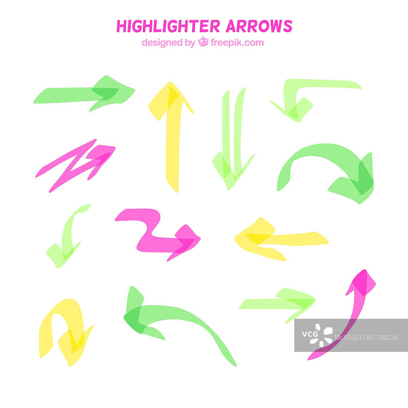 荧光笔箭头合集图片素材