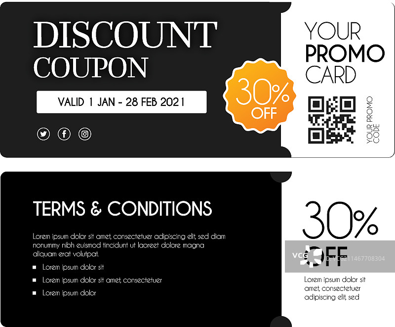 带折扣的礼券模板图片素材