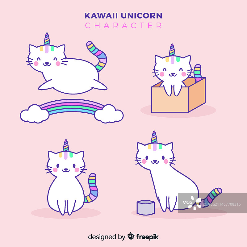 可爱风独角兽合集图片素材