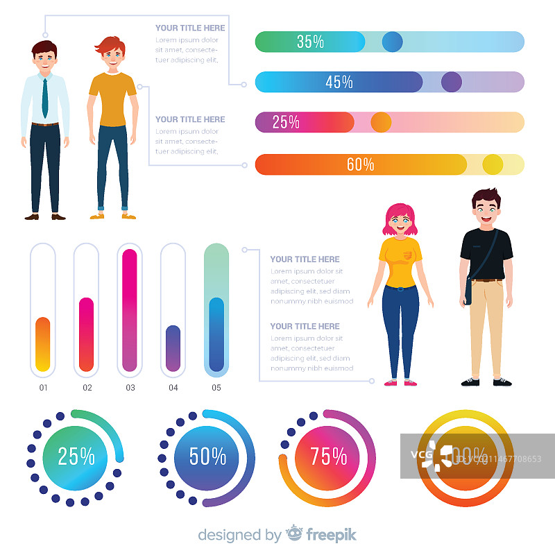 人类信息图图片素材