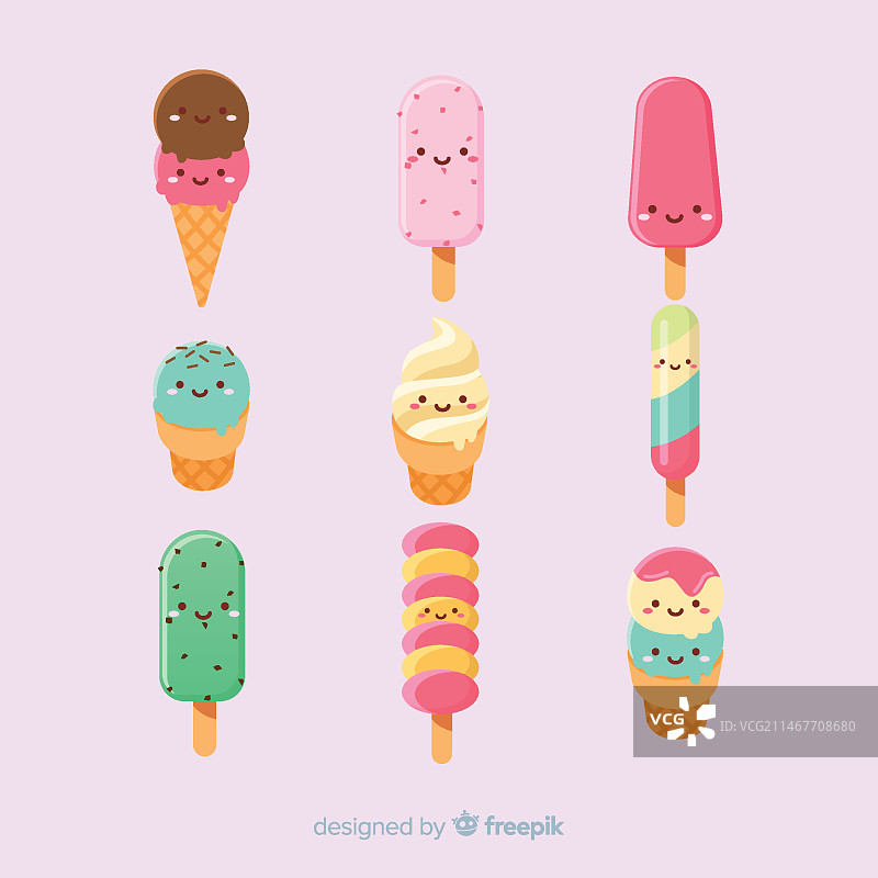 可爱冰淇淋角色图片素材