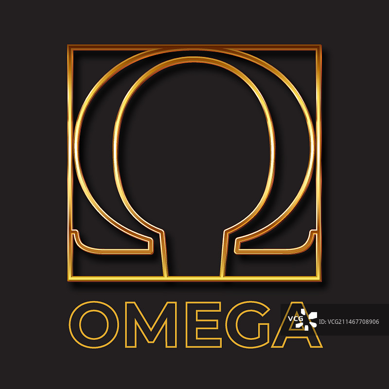 渐变奢华欧米茄Logo模板图片素材