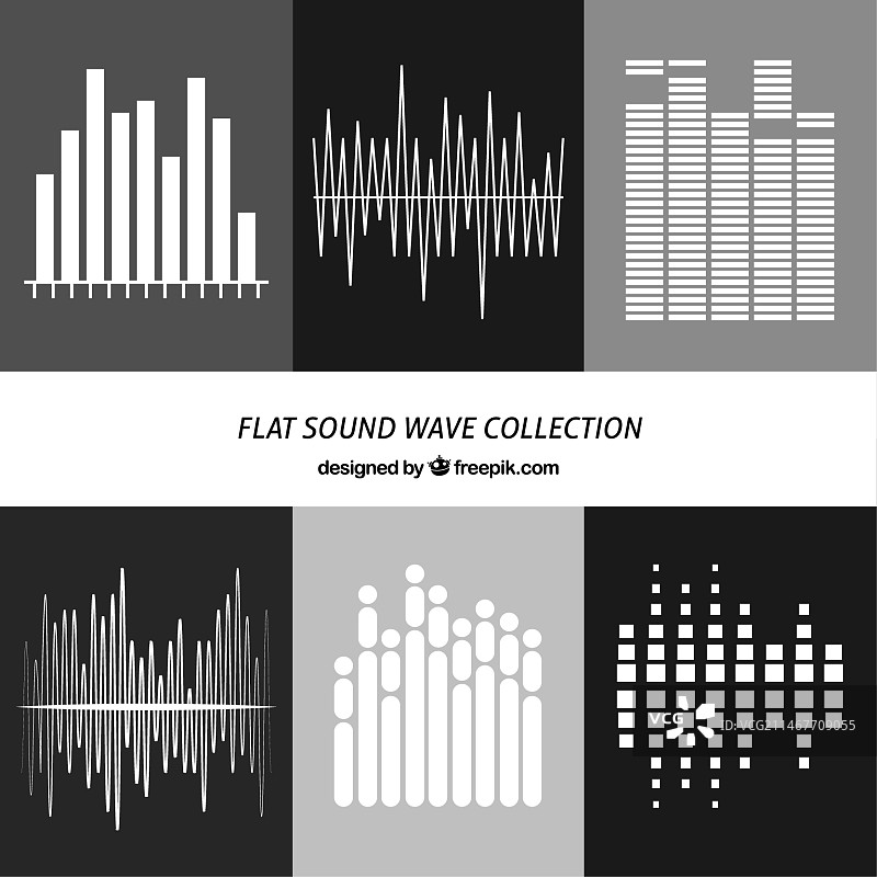 扁平声波合集图片素材
