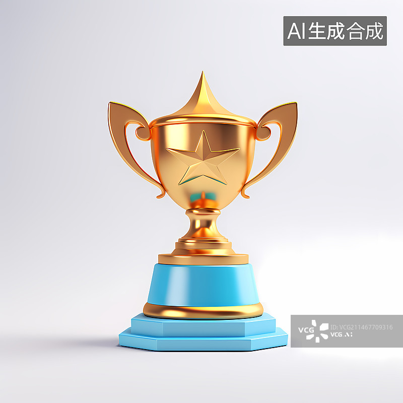 【AI数字艺术】C4D奖杯图片素材