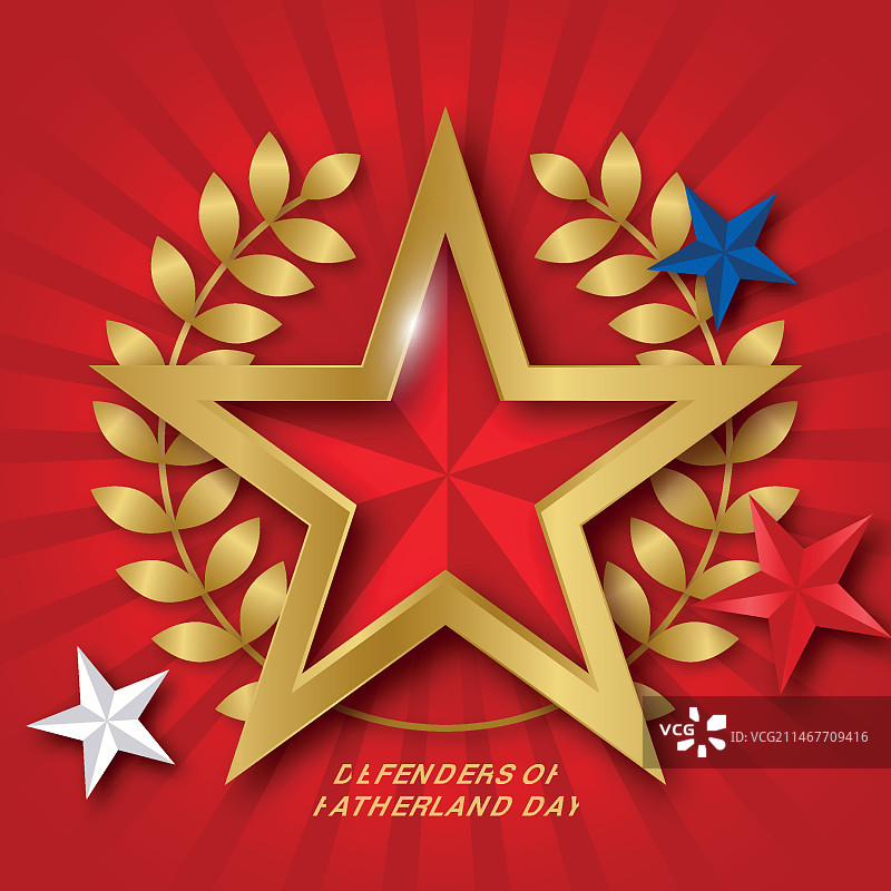 逼真的祖国保卫者日图片素材