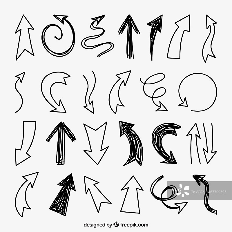 箭头涂鸦合集图片素材