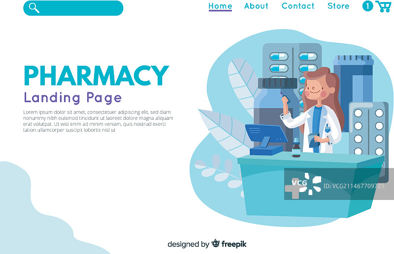 药房着陆页图片素材