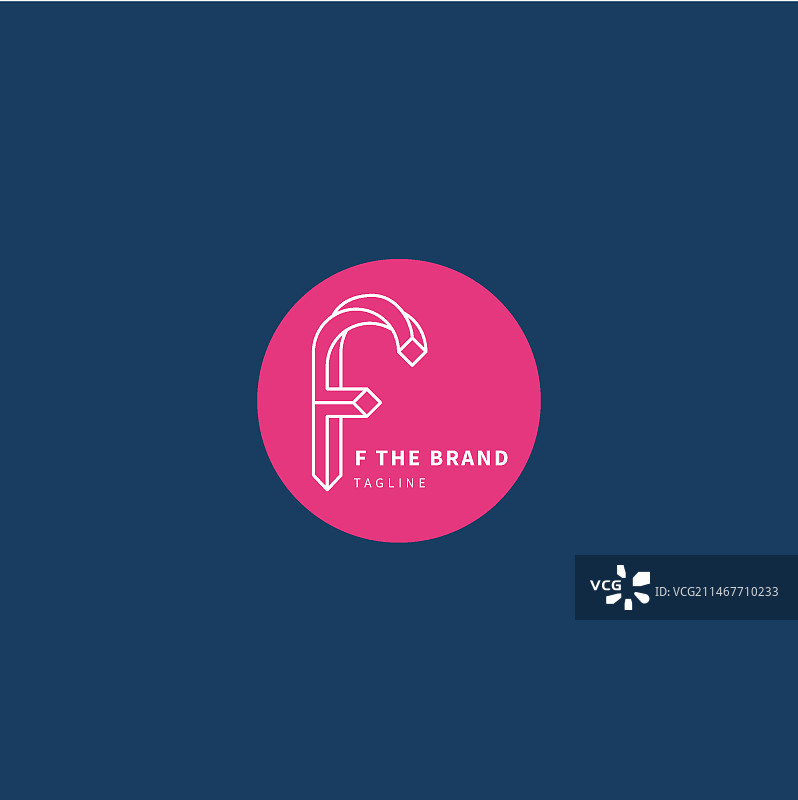 扁平风格字母F标志模板图片素材