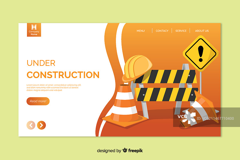 施工中着陆页图片素材