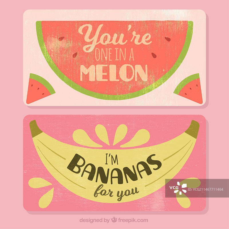 复古水果卡片素材包图片素材