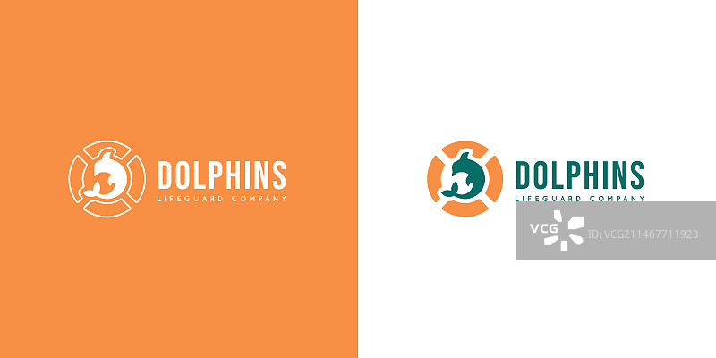 扁平风格救生员Logo模板图片素材