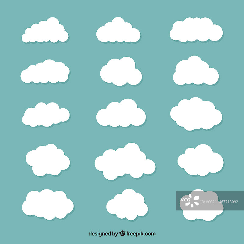 大量白色云朵图片素材