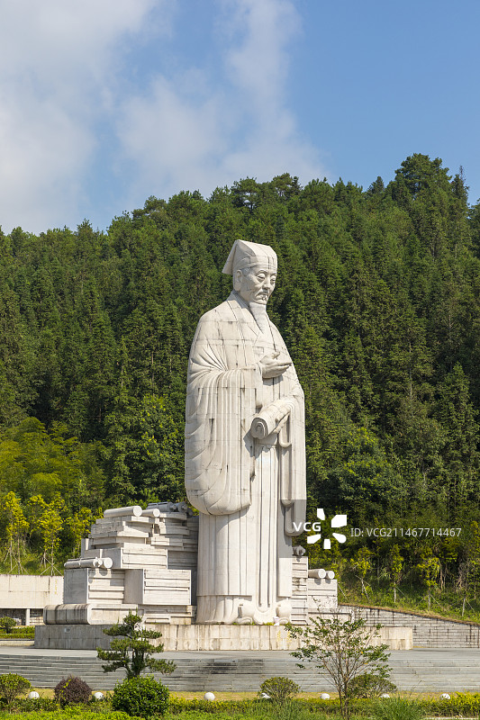 南平五夫古镇朱熹雕像图片素材