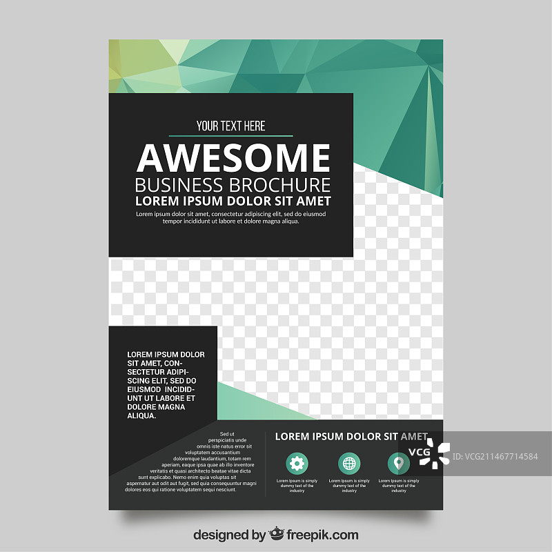 商业多边形宣传册模板图片素材