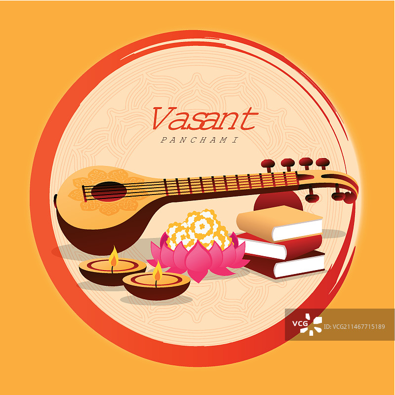 印度教乐器欢庆瓦桑特节图片素材