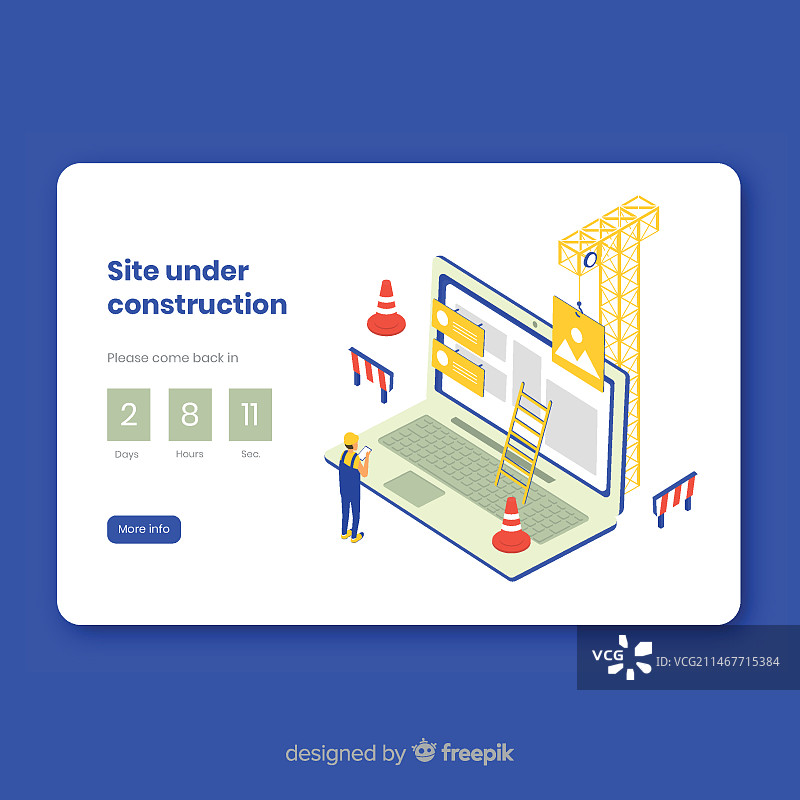 施工中着陆页图片素材