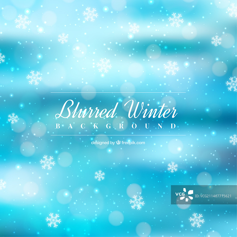 冬季雪花闪耀散景背景图片素材