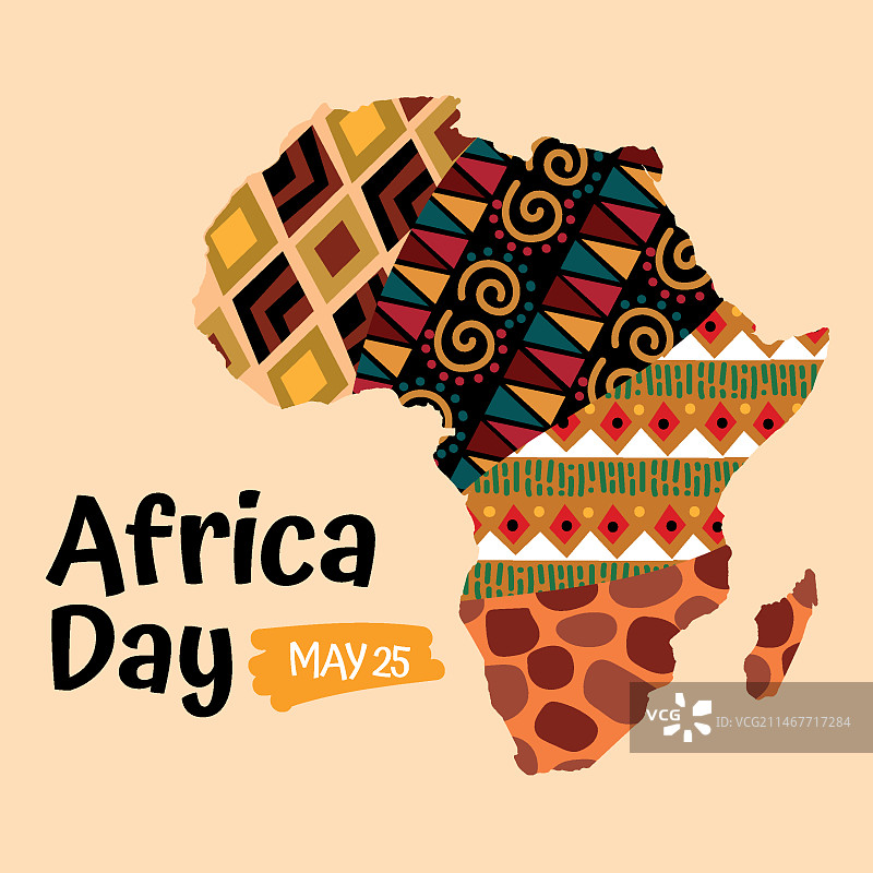 非洲日扁平风插画图片素材