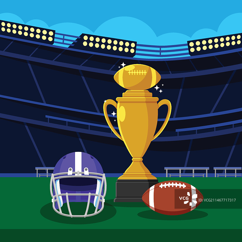 美式橄榄球插画图片素材