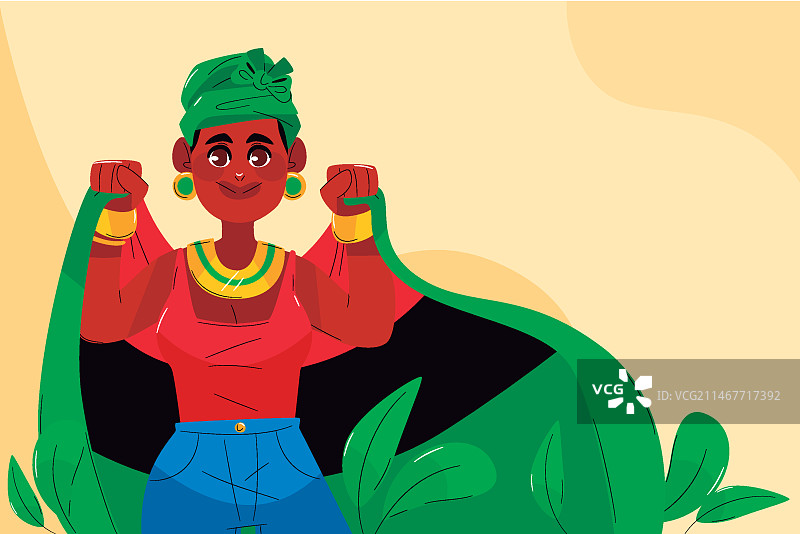 扁平风非洲日背景图片素材