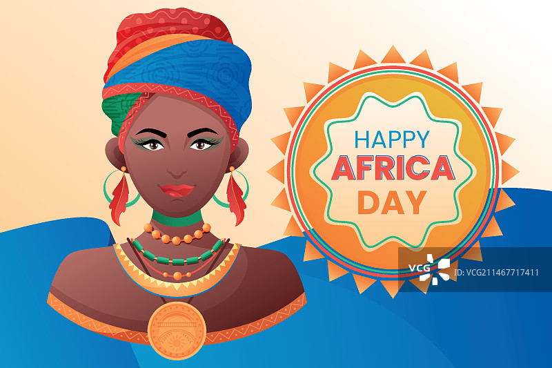 非洲日渐变背景图片素材