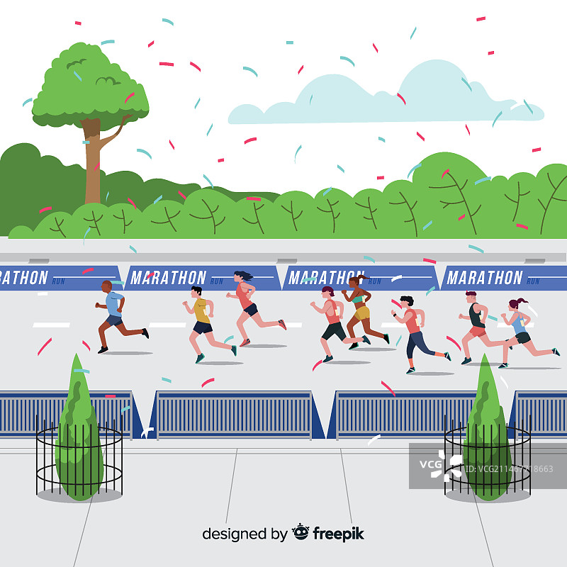 马拉松比赛图片素材