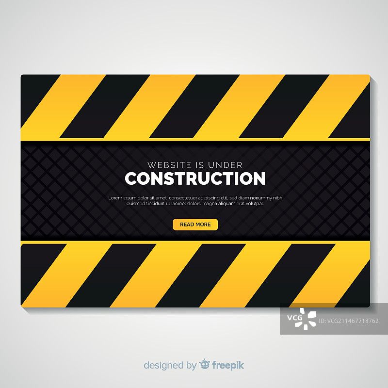 扁平风格施工中着陆页图片素材