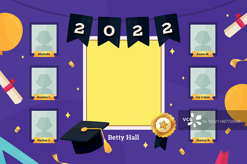 扁平风格年鉴模板图片素材