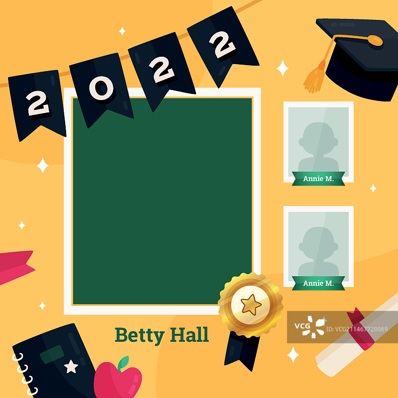 扁平风格年鉴模板图片素材