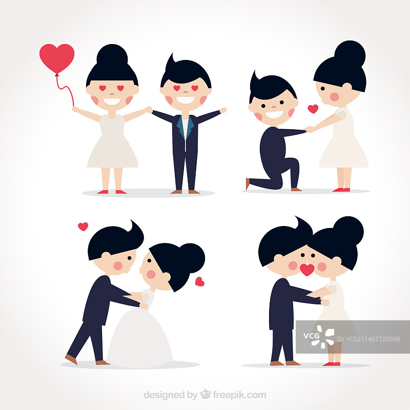 幸福的新婚夫妇图片素材