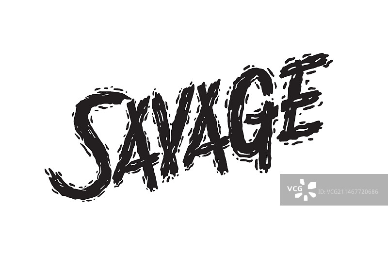 手绘扁平风格野蛮logo模板图片素材