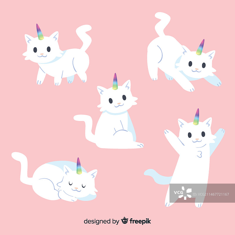 可爱卡通独角兽角色合集图片素材