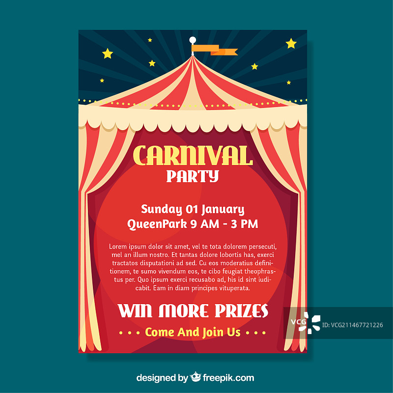 带字幕背景的嘉年华海报图片素材