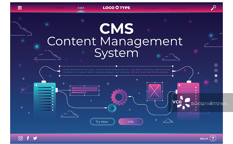 内容管理系统网站图片素材