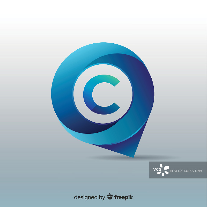 渐变圆润抽象商务标志图片素材