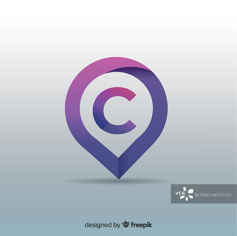 渐变圆润抽象商务标志图片素材