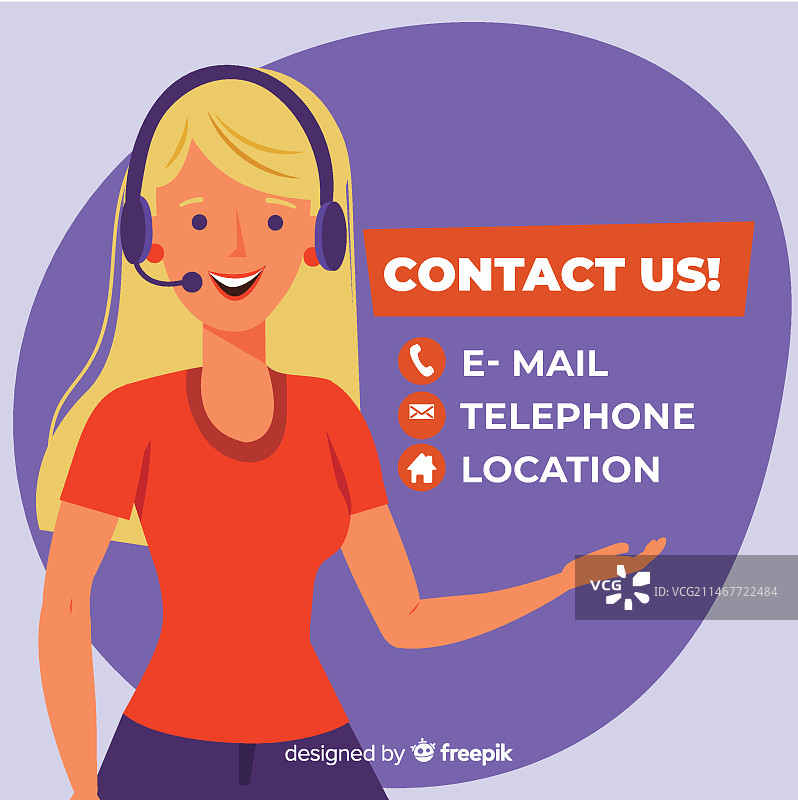 联系我们背景扁平设计图片素材