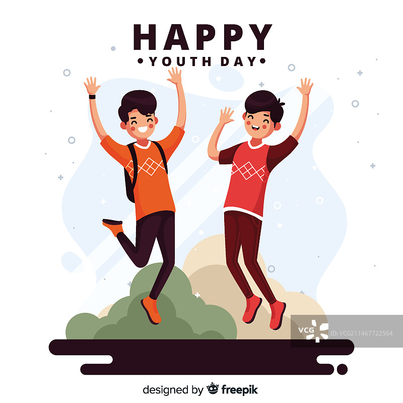 扁平风格青年节背景图片素材