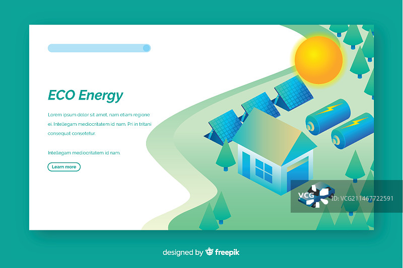 2.5D生态登录页模板图片素材