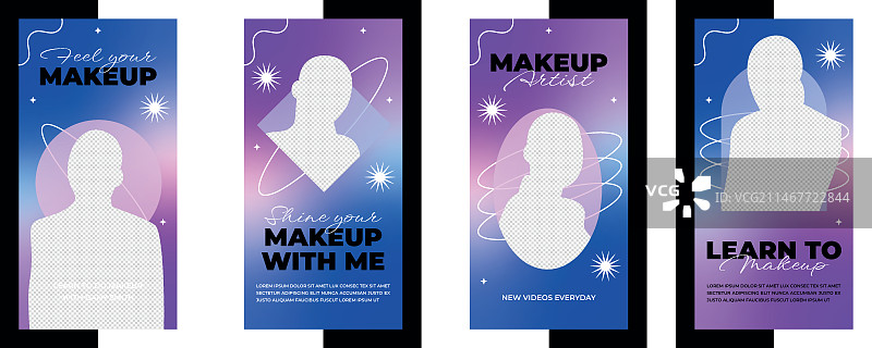 渐变彩妆师Instagram快拍图片素材