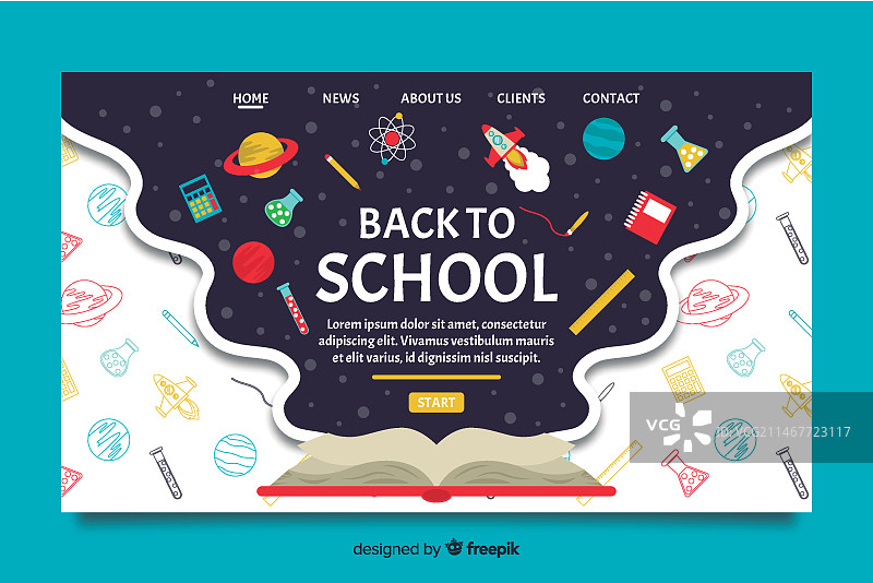开学季着陆页图片素材