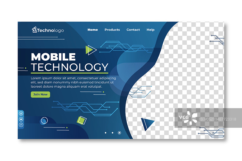 移动技术着陆页图片素材